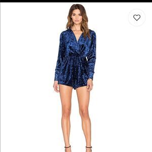 Oh My Love MAYBE I'M AMAZED VELVET ROMPER nwt